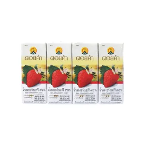DOI KHAM Strawberry Juice [Tetra Pack]  (4 x 200mL)