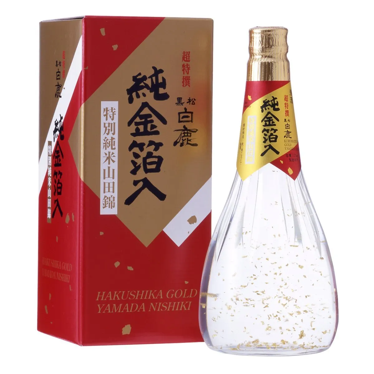 Hakushika Kuromatsu Gold Flakes Tokubetsu Junmai - 720mL