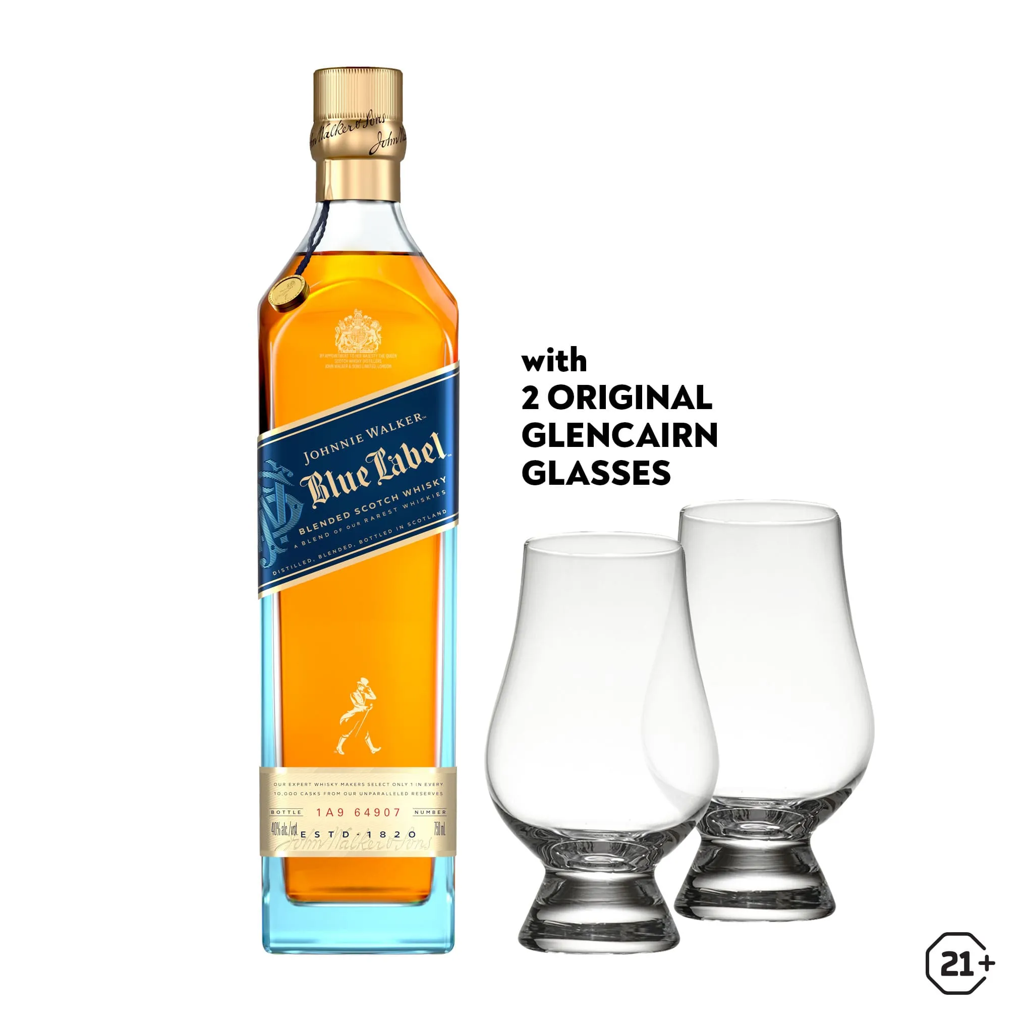 Johnnie Walker Blue 750ml   Glencairn Glass 2pcs