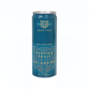 NEON TIGER Real Fruit Soda - Passion Fruit & Calamansi [Can]  (330mL)