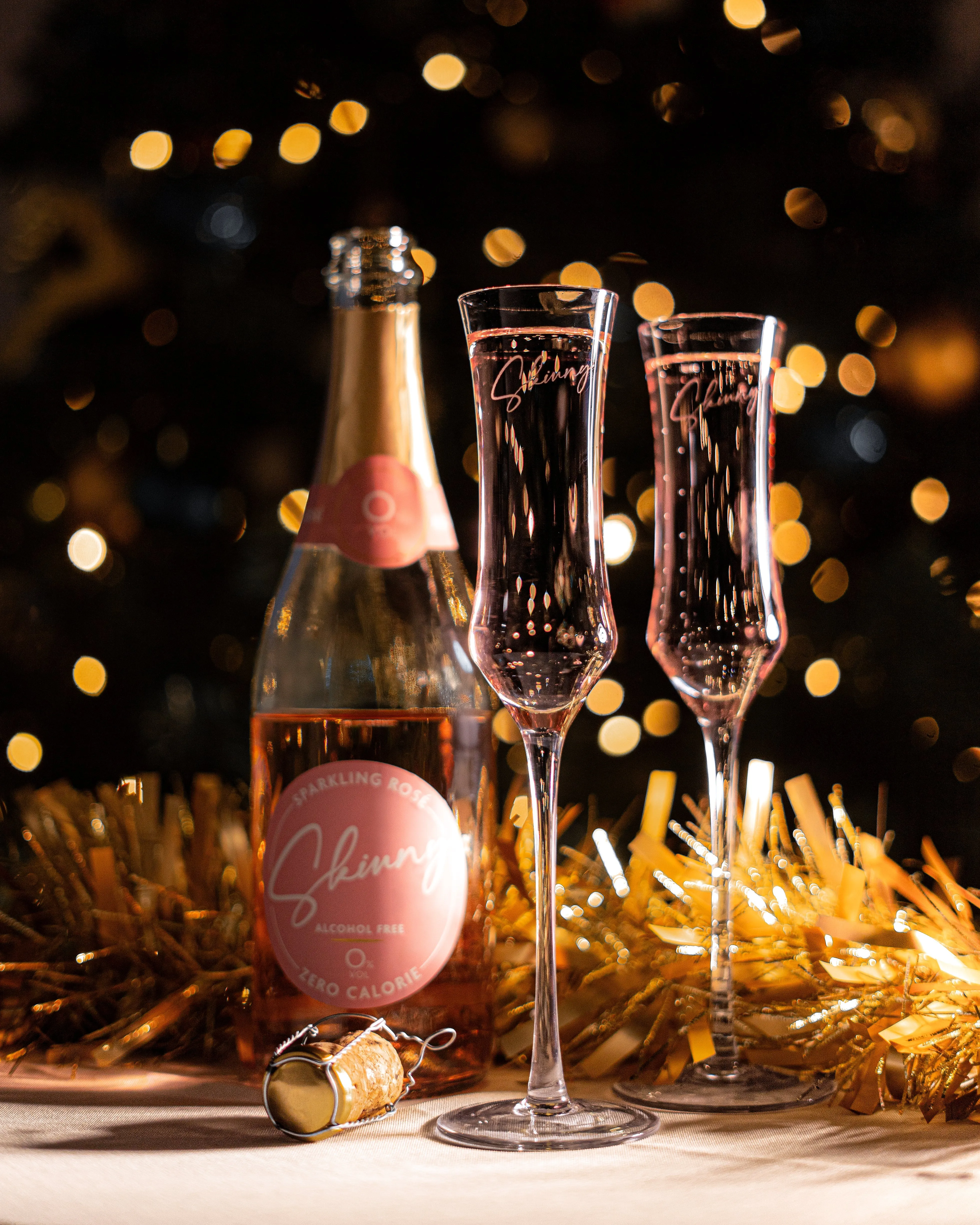Skinny Sparkling Rose Prosecco Non Alcoholic with Gift Box - 75cl