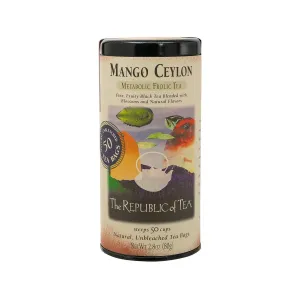 THE REPUBLIC OF TEA Mango Ceylon Black Tea Bags  (80g)