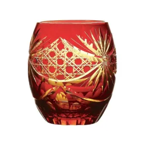 Toyo Sasaki Glass SaikaKiriko Tumbler - Red 330ml