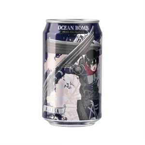 YHB OCEAN BOMB Fruit Tea Flavor Sparkling Water - Attack on Titan Mikasa [Can]  (330mL)